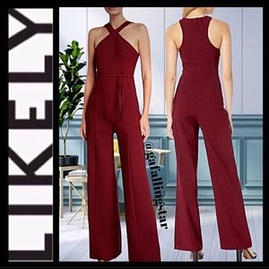 LIKELY X Dash Halter Wide Leg Jumpsuit